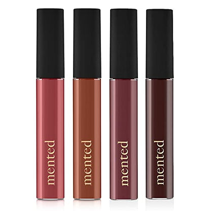 Mented Cosmetics Gloss for Grown Ups | Favorite Things 2021 | Set of 4 Lip Glosses | Vegan Paraben-Free Cruelty-Free | Long Lasting and Moisturizing Lip Gloss Kit | Non-Toxic Makeup