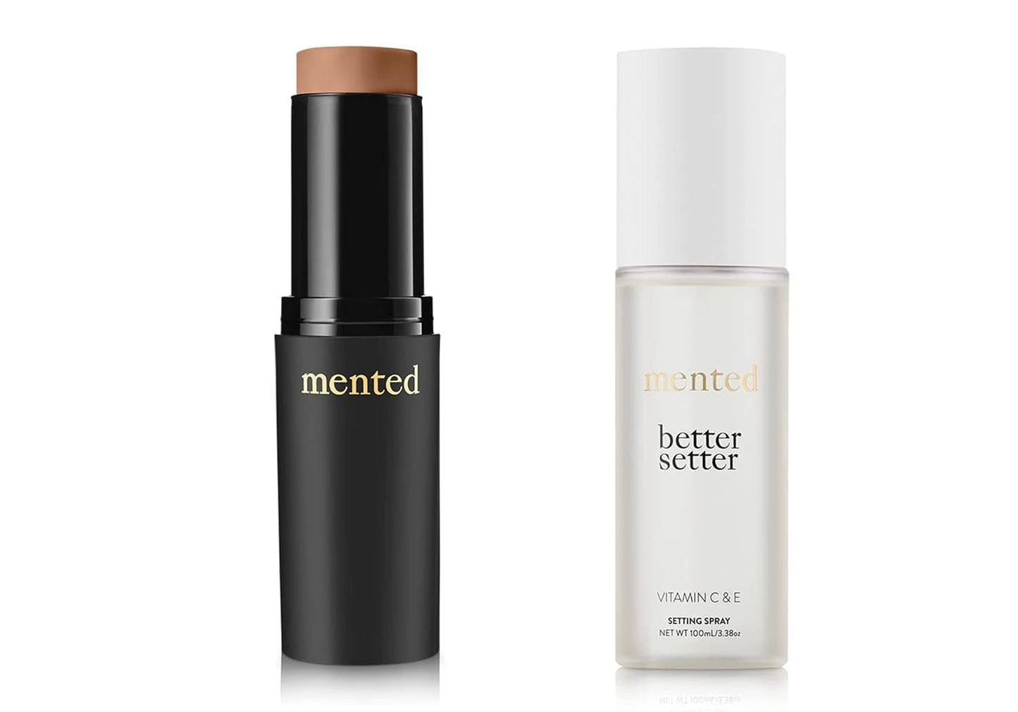 Mented Cosmetics Foundation Stick & Better Setter Setting Spray Bundle - M10 Medium with Warm Undertones