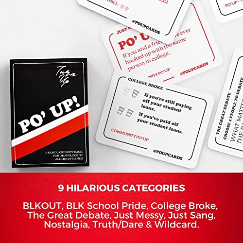 PO' UP! Card Game - The Ultimate Party Game for Black Alumni from HBCUs to PWIs | Perfect for Graduation, Greek Picnics, Parties, Family Gatherings and Birthdays