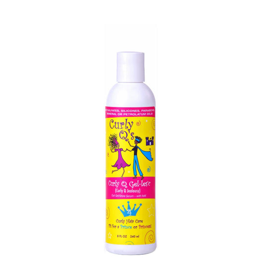 CURLS Curly Q's Gel-les'c Kids Hair Jelly - Curl Enhancing and Shine Promoting Styler - Perfect Frizz-Fighting Solution For All Curl Types and Textures - 8 Oz