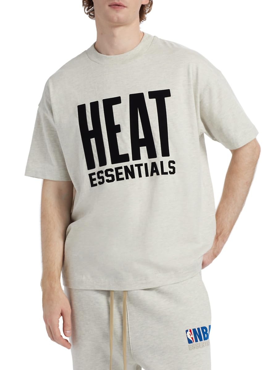 Fear of God Essentials, Heat Cotton Jersey Crewneck T-Shirt, X-Small, Light Heather