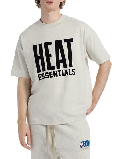 Fear of God Essentials, Heat Cotton Jersey Crewneck T-Shirt, X-Small, Light Heather