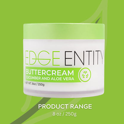 Edge Entity Buttercream Moisturizer - Aloe Vera & Cucumber for Hydrating and Thickening Kinky, Curly, Coily 4A-4C Hair Types and All Hair Textures, Volumizing for Fine Hair - 8 oz