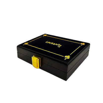 Locsanity Interlocking Dual Ended Dreadlock Loc Tool Sisterlocks, Microlocks, Small Locs and Medium Locs Redesigned Metal 24ct Gold Plated (Gift Set)