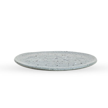 SWEET JULY Edgewater Ceramic Dinner Plate, Handcrafted, Durable, Dishwasher & Microwave Safe, Speckled Design, Avail. in White, Black, Gray and Chai – 11” Plate (Grey Speckled)