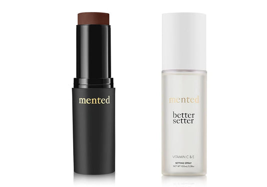 Mented Cosmetics Foundation Stick & Better Setter Setting Spray Bundle - D30 Deep with Neutral Undertones