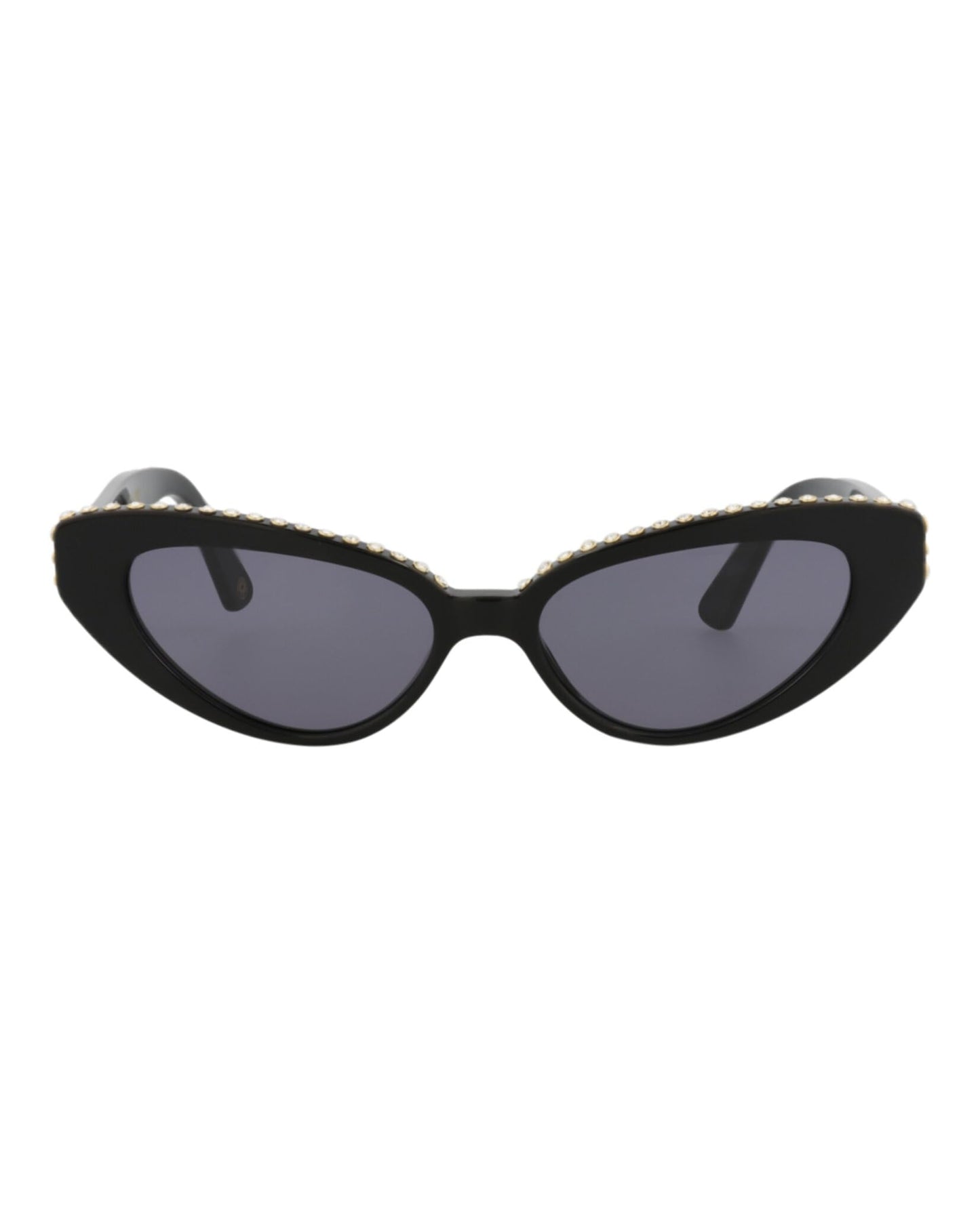 KIMEZE Women's Damba Sunglasses, Black/Rhinestone, One Size