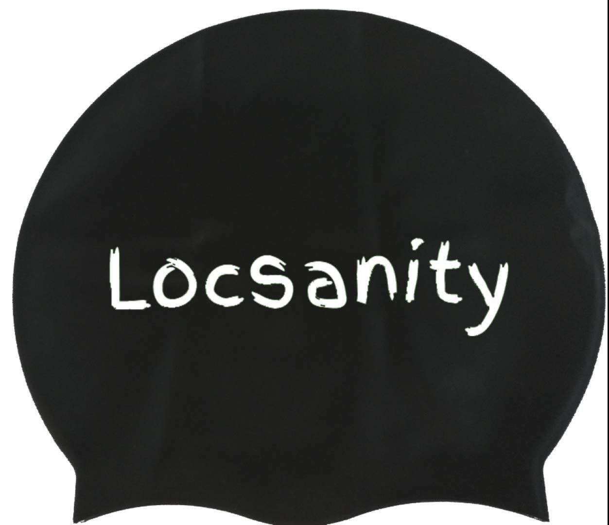 Silicone Swim Caps for Dreadlocks and Braids (Black, X-Large)