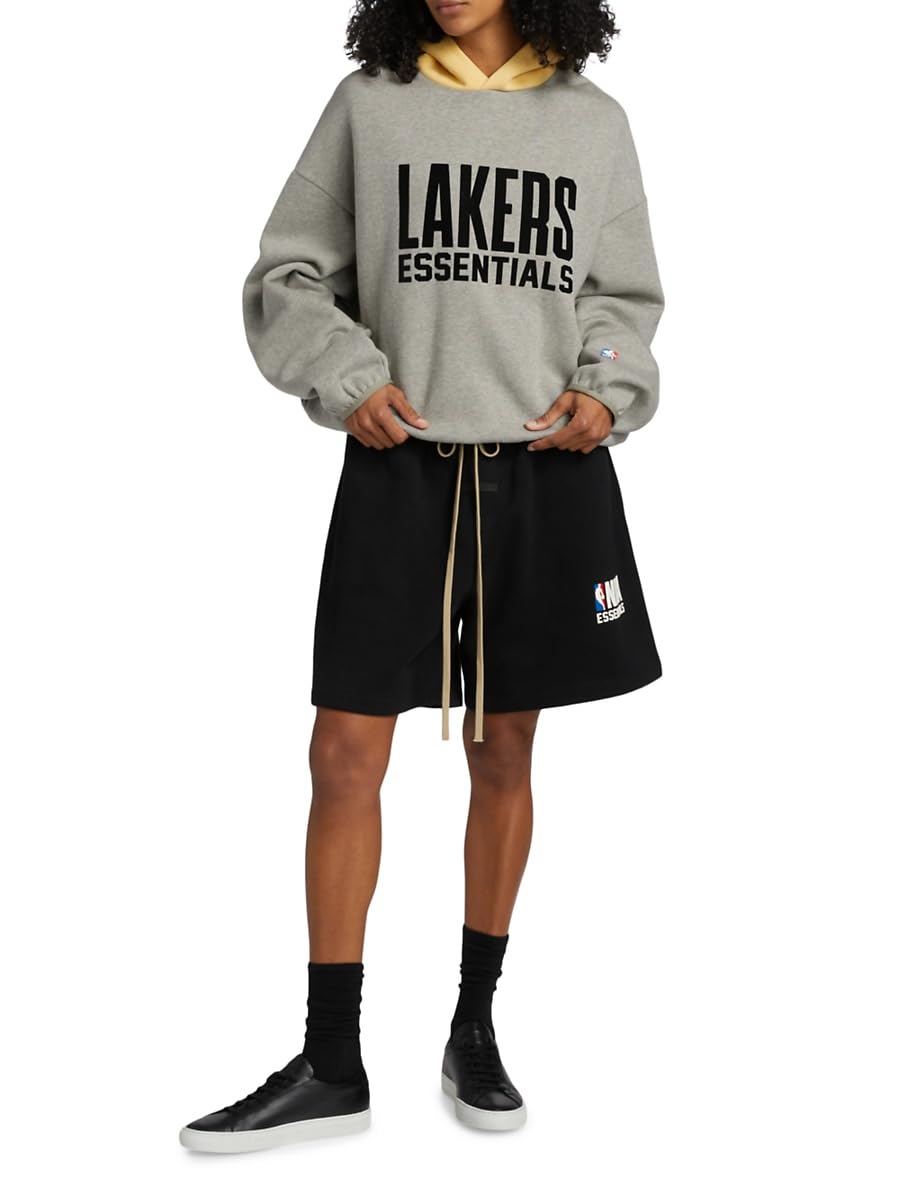 Fear of God Essentials, Lakers Fleece Hoodie, X-Small, Warm Heather