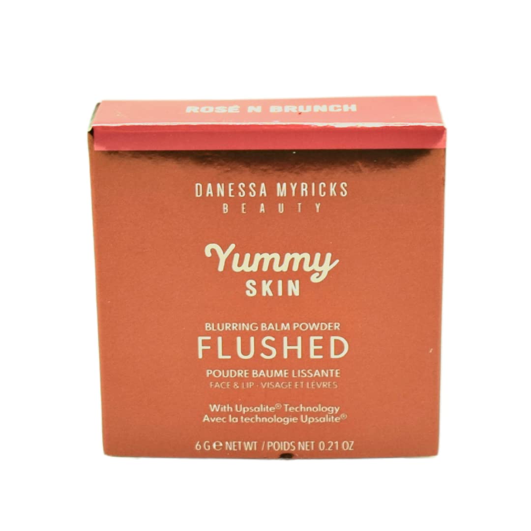 Danessa Myricks Beauty Yummy Skin Blurring Balm Powder Flushed - Matte Color for Cheek & Lip Rosé N Brunch