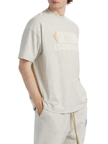 Fear of God Essentials, Sky Cotton Jersey Crewneck T-Shirt, X-Small, Light Heather