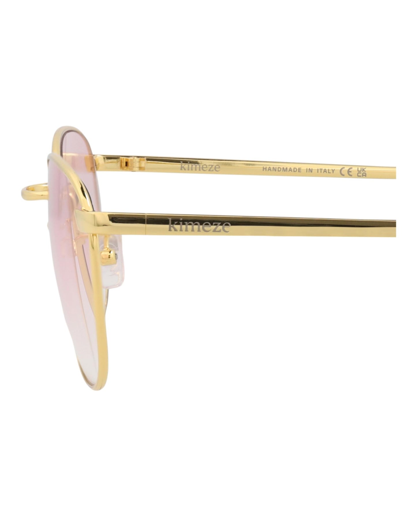 KIMEZE Women's Akin Sunglasses, Gold/Pink, One Size