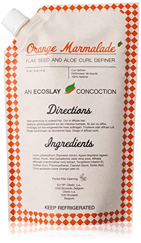 Ecoslay Orange Marmalade Curl Definer Gel - Long-lasting Hold for Wavy, Curly, Coily, and Kinky Hair - Curl Styling Gel for Women