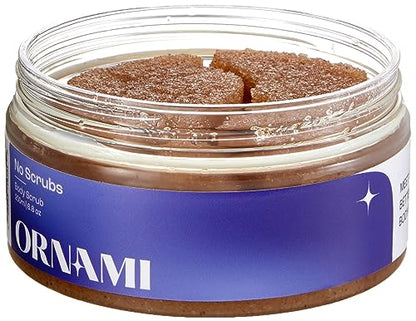 Ornami Body Scrub, Exfoliating and Illuminating Sugar Scrub with Coconut Oil and Essential Oils for Hand and Body 6.7oz