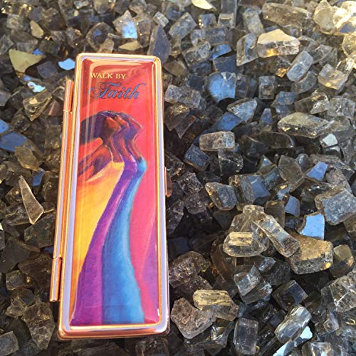 Shades of Color Lipstick Mirror Case, Walk By Faith