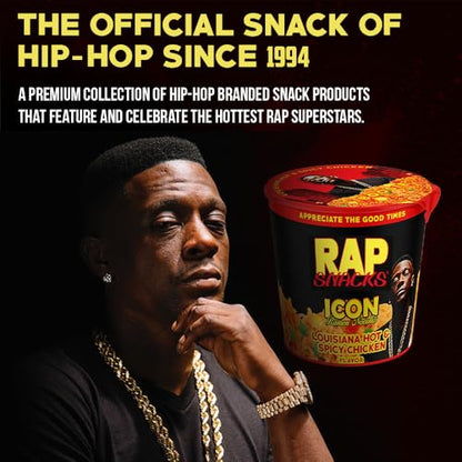 Rap Snacks Louisiana Hot ICON Ramen Noodles Boosie-Pack of 12