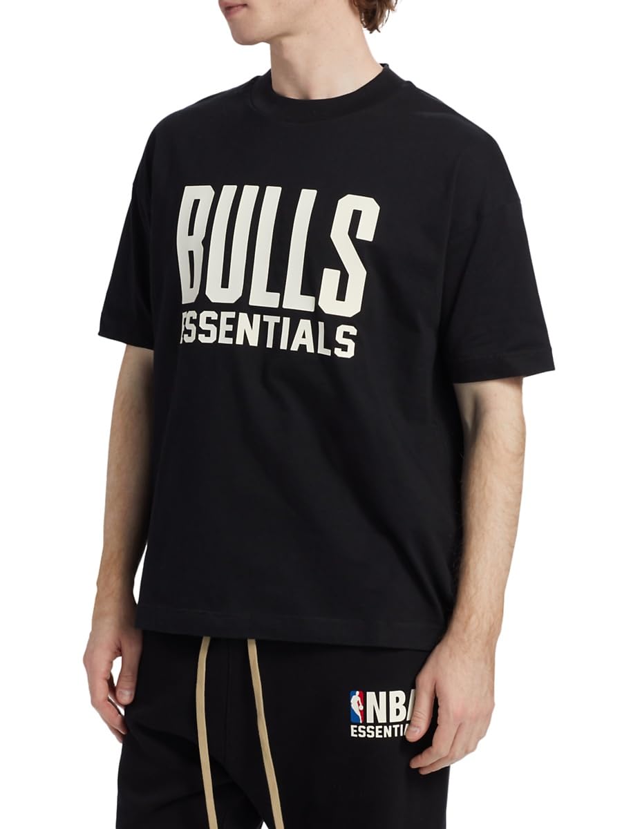 Fear of God Essentials, Bulls Cotton Jersey Crewneck T-Shirt, X-Large, Black