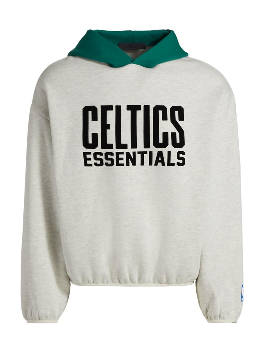 Fear of God Essentials, Celtics Fleece Hoodie, Small, Light Heather