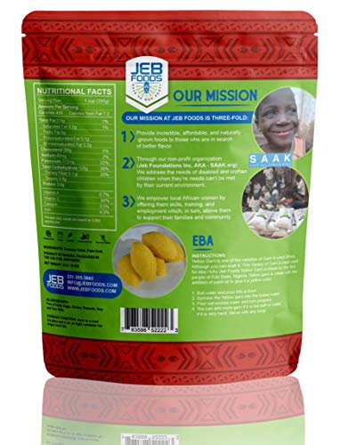 Yellow Gari/Garri, 4lbs bag West Africa super premium, fine quality, gluten free (Yellow Garri 4lbs)