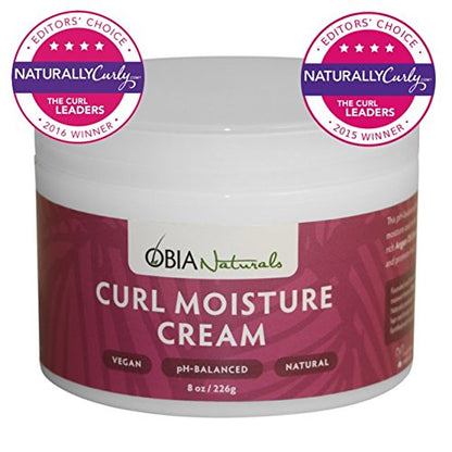 OBIA Naturals Curl Moisture Cream, Light-Weight Leave-In Conditioner, 8oz