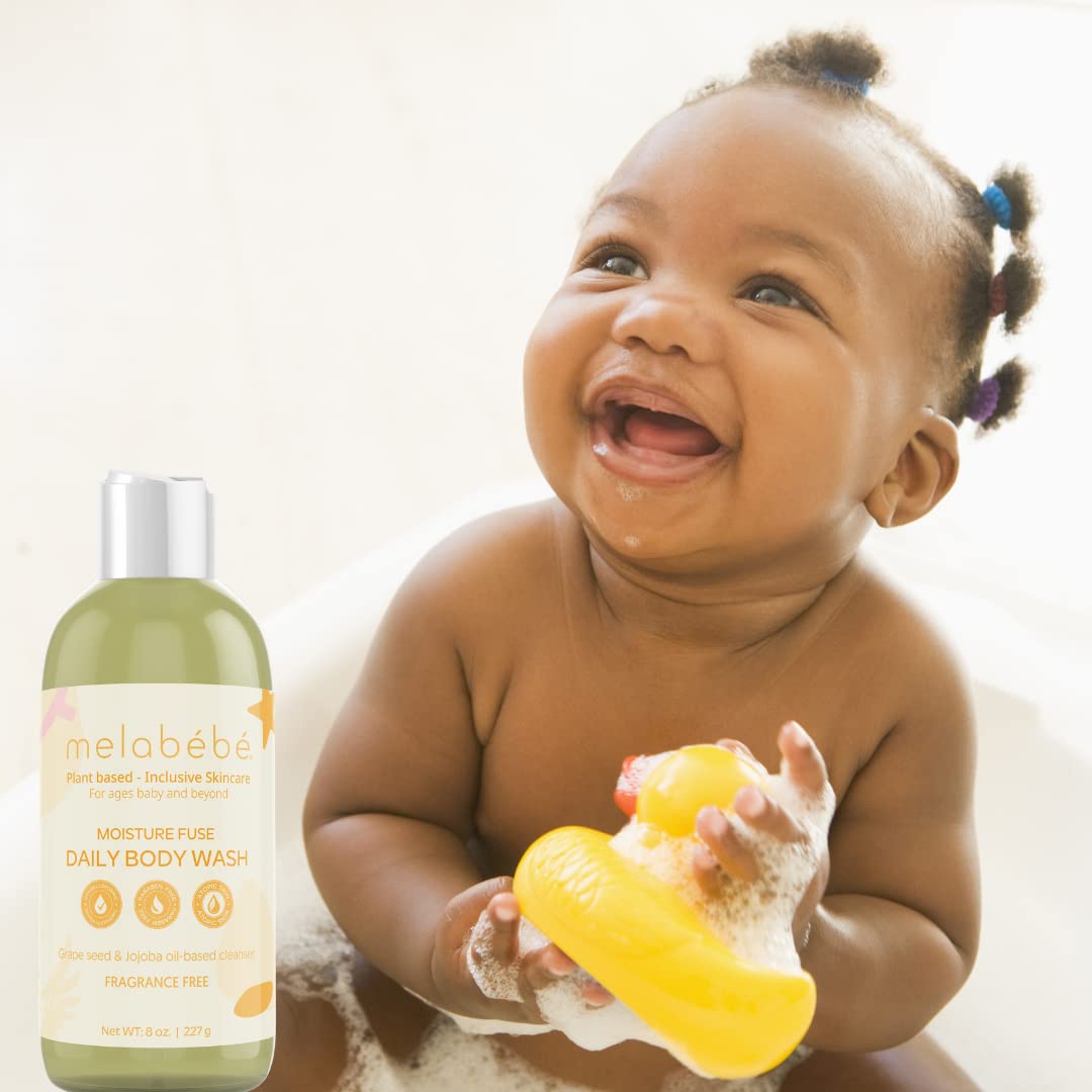 Melabebe Organic Baby Wash - Kids Eczema Body Wash Toddler Shampoo and Body Wash, Natural Baby Shampoo, Baby Sensitive Skin Body Wash, Kids Soap and Body Wash, Hypoallergenic Baby Wash - 8oz