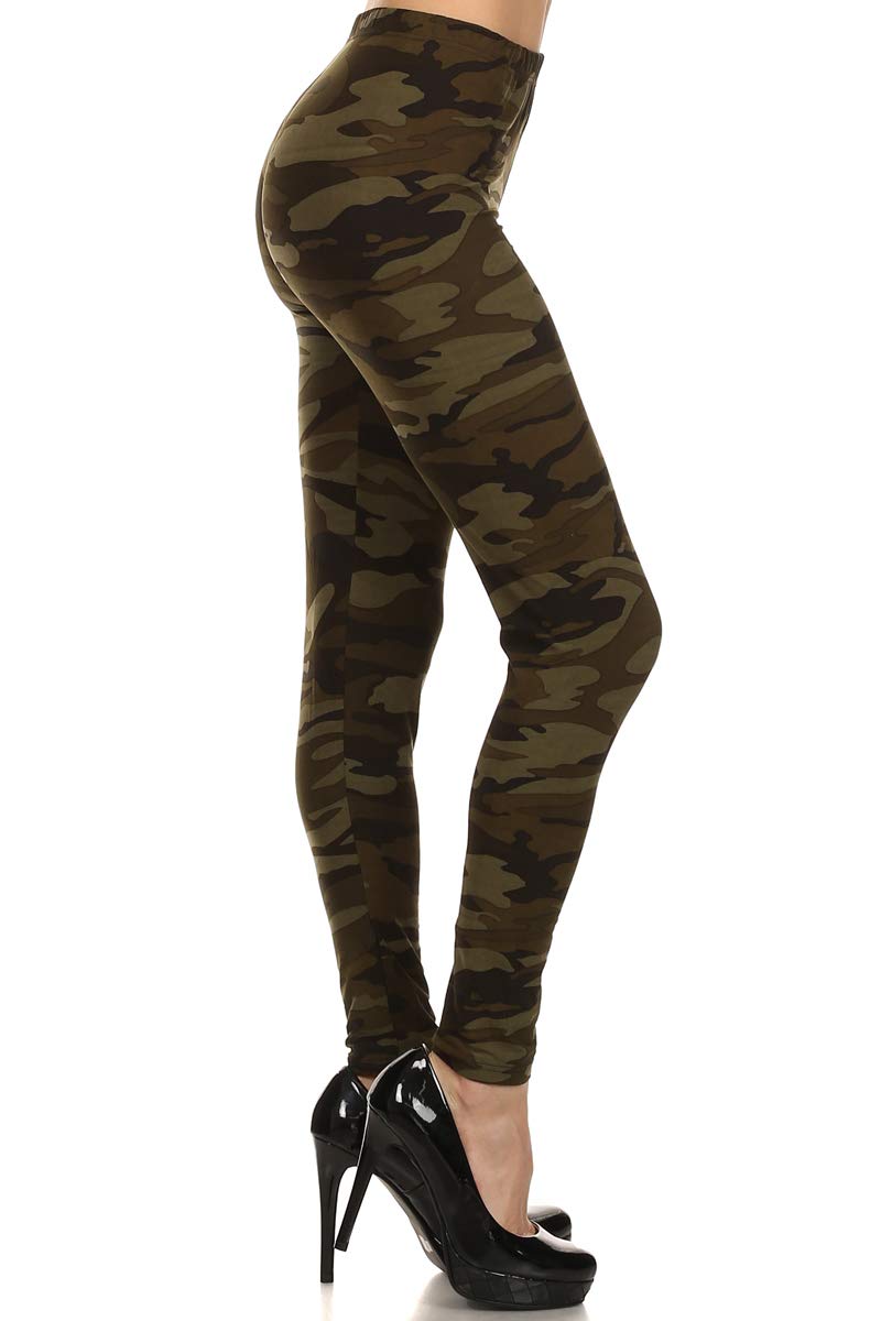 2Chique Boutique Women's Camouflage Printed High Waisted Leggings (one Size)