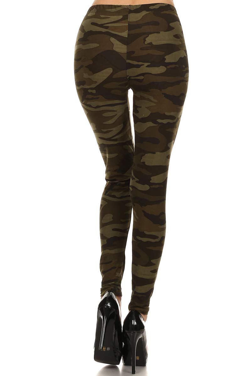2Chique Boutique Women's Camouflage Printed High Waisted Leggings (one Size)
