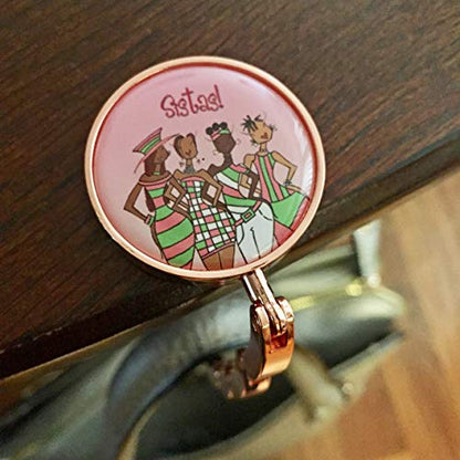 Shades of Color Purse Hanger, Sistas, 2.5 x 1.73 inches, Pink (PH135)