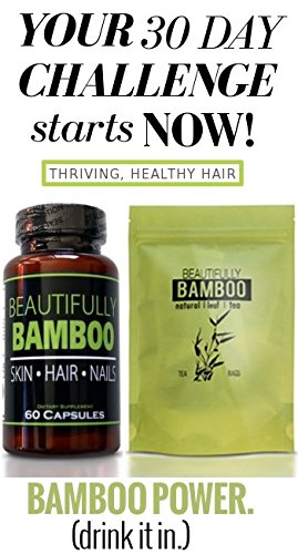 Beautifully Bamboo Ultra Vitamin for Skin, Hair, and Nail Growth. Enriched with Biotin, Bamboo Silica, Amino Acids and more (60 capsules)
