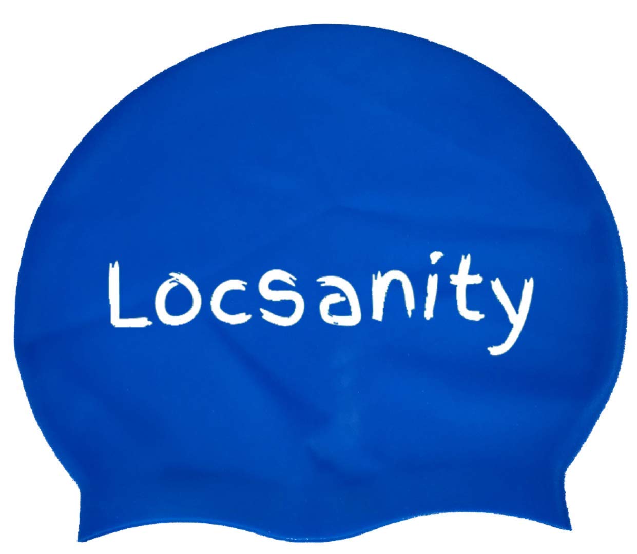 Silicone Swim Caps for Dreadlocks and Braids (Blue, Large)