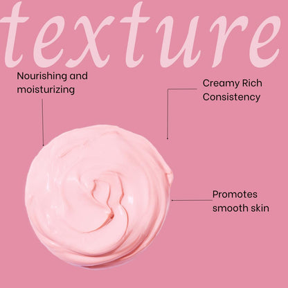 Red Rose Naturals Strawberry Body Butter Cream for Sensitive, Dry Skin, 8 oz, Non-Greasy, Smooth Creamy, Moisturizing Shea Butter- Natural Skincare for All Skin – Vegan