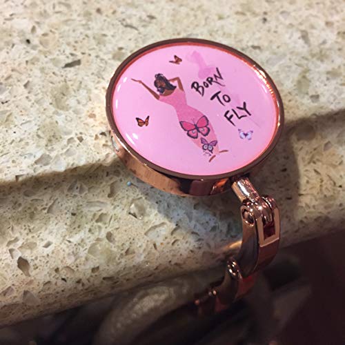 Shades of Color Purse Hanger, Born to Fly, 2.5 x 1.73 inches (PH138)