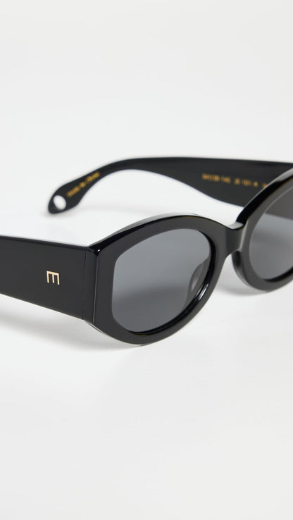 Elisa Johnson Women's Jeannie Sunglasses, Black, One Size