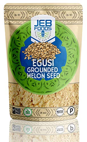 JEB FOODS Egusi – 8oz ground melon seeds, 100% natural…
