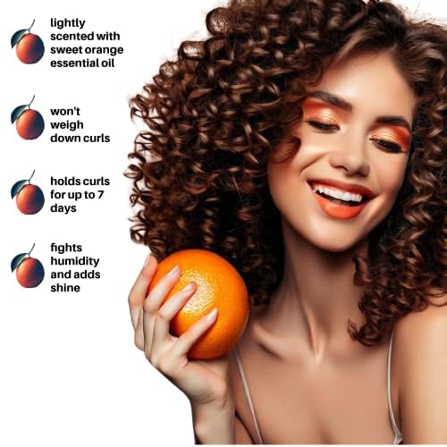 Ecoslay Orange Marmalade Curl Definer Gel - Long-lasting Hold for Wavy, Curly, Coily, and Kinky Hair - Curl Styling Gel for Women