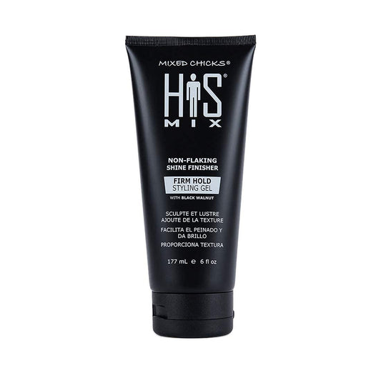 Mixed Chicks HIS MIX Shine Finisher Firm Hold Hair Styling Gel for Men, 6 fl. oz. / 177 ml.