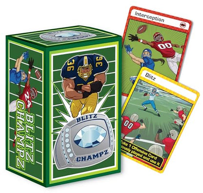 Blitz Champz | Football Card Game (Ages 7+) | Fun Family Game | Party Game | Gifts for Football Fans | Card Game for Kids | Card Game for Adults