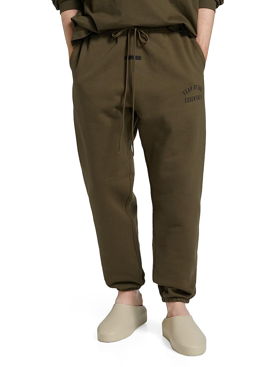 Fear of God Essentials, Fleece Essential Sweatpants, Medium, Olive