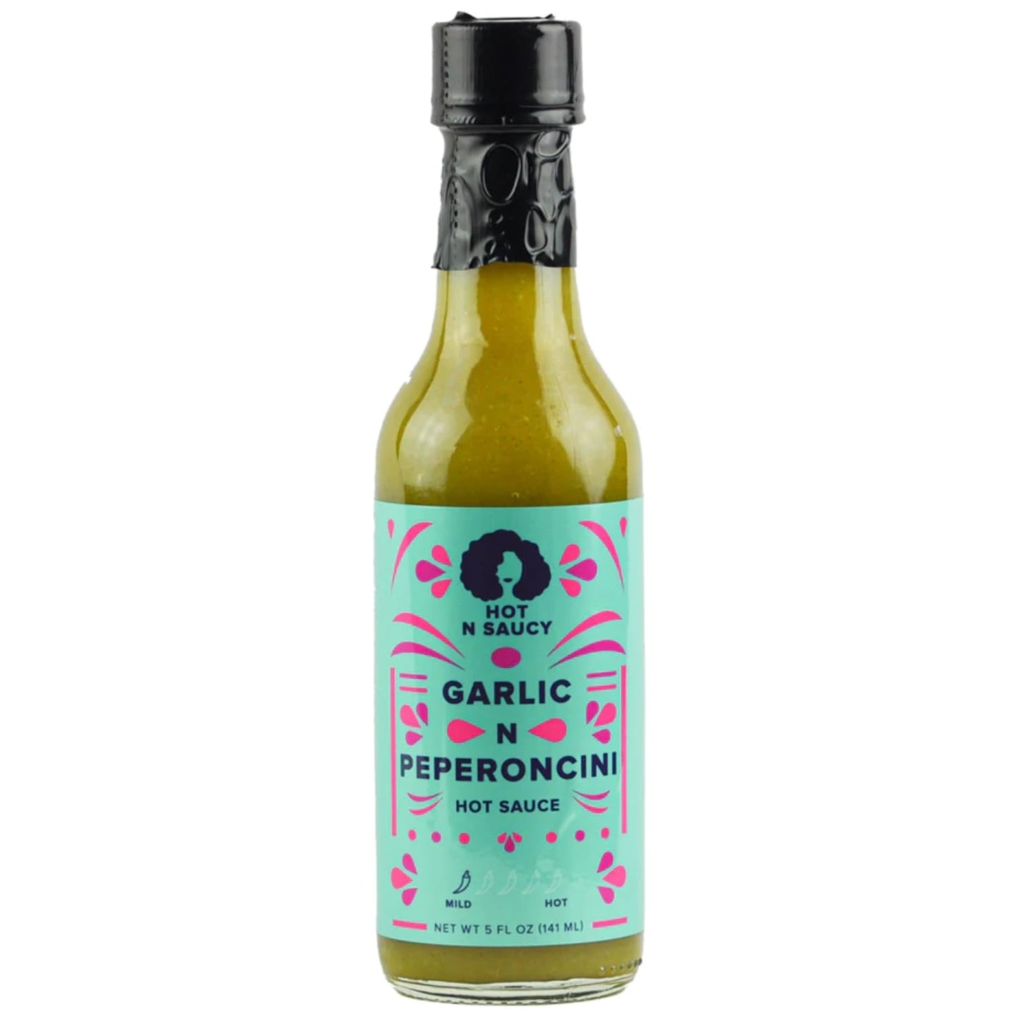 Hot N Saucy | Garlic N Peperoncini Hot Sauce, 5 fl oz