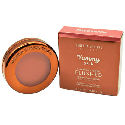 Danessa Myricks Beauty Yummy Skin Blurring Balm Powder Flushed - Matte Color for Cheek & Lip Rosé N Brunch