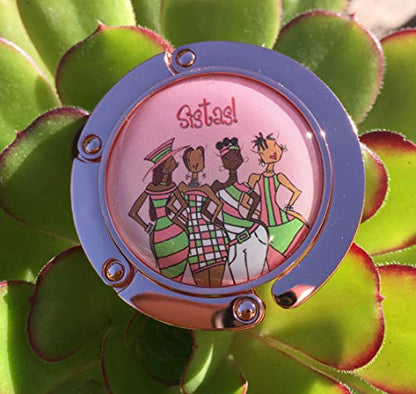 Shades of Color Purse Hanger, Sistas, 2.5 x 1.73 inches, Pink (PH135)