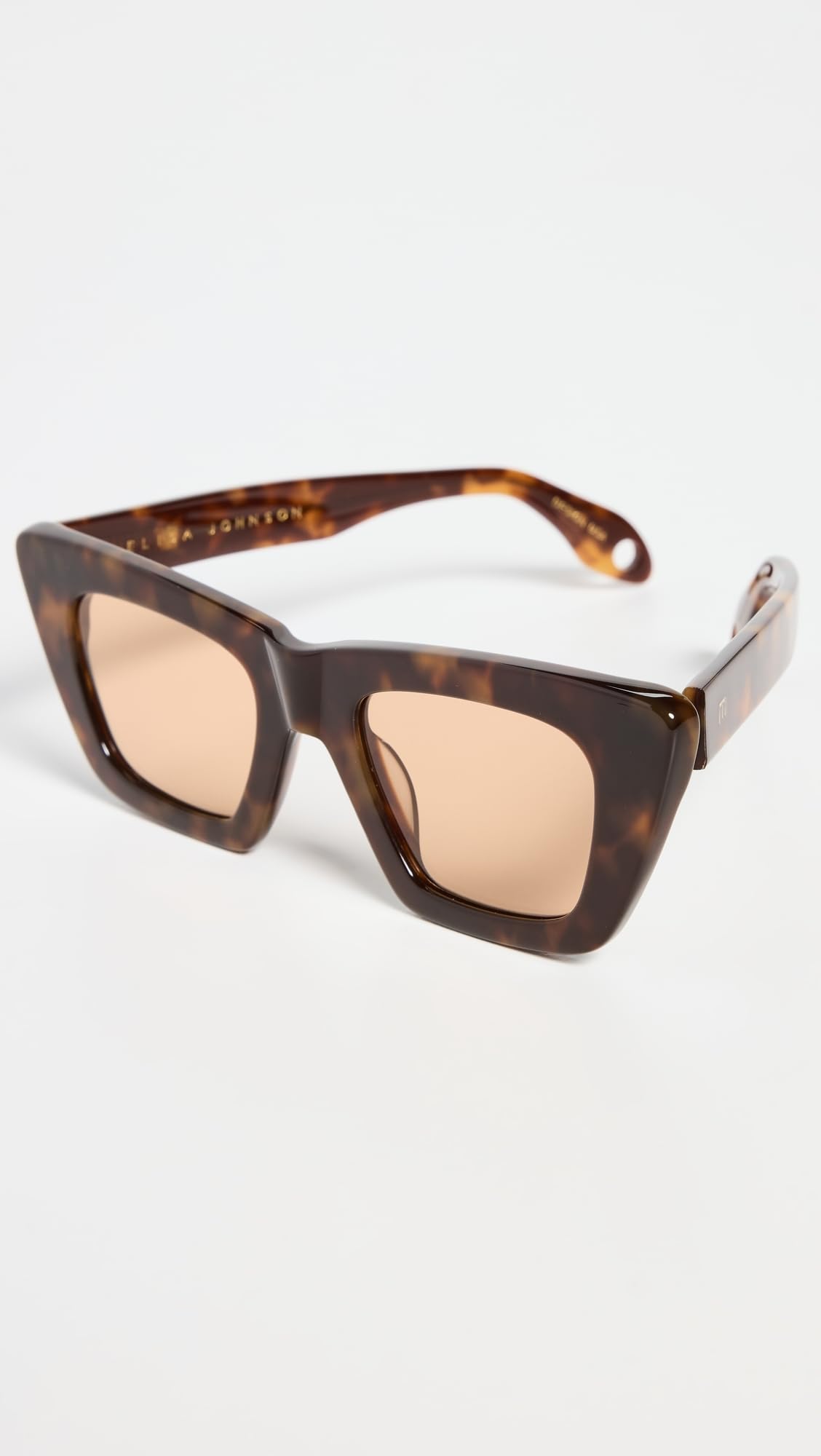 Elisa Johnson Women's Lori Sunglasses, Brown Tortoise, One Size