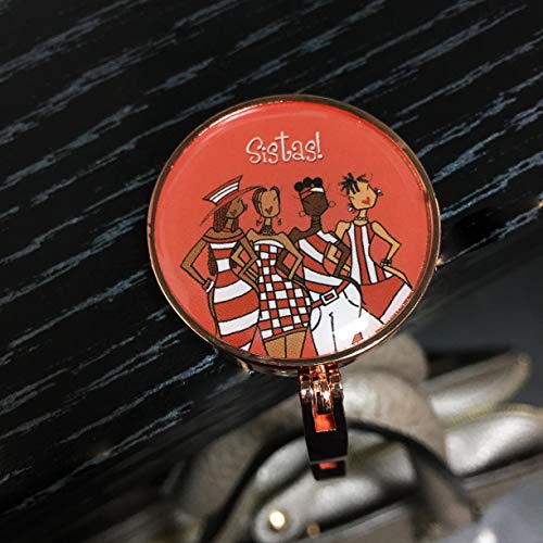 Shades of Color Purse Hanger, Sistas, 2.5 x 1.73 inches, Red (PH133)