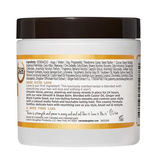 Carol's Daughter Goddess Strength Smooth and Shape Hair Balm, Hair Cream for Weak, Breakage-Prone Hair, 5.5 Fl Oz