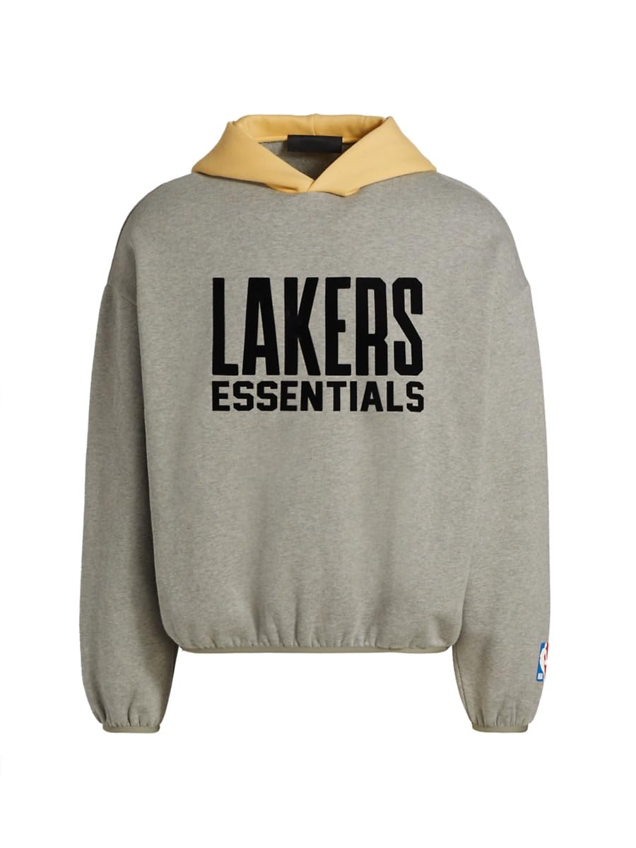 Fear of God Essentials, Lakers Fleece Hoodie, X-Small, Warm Heather