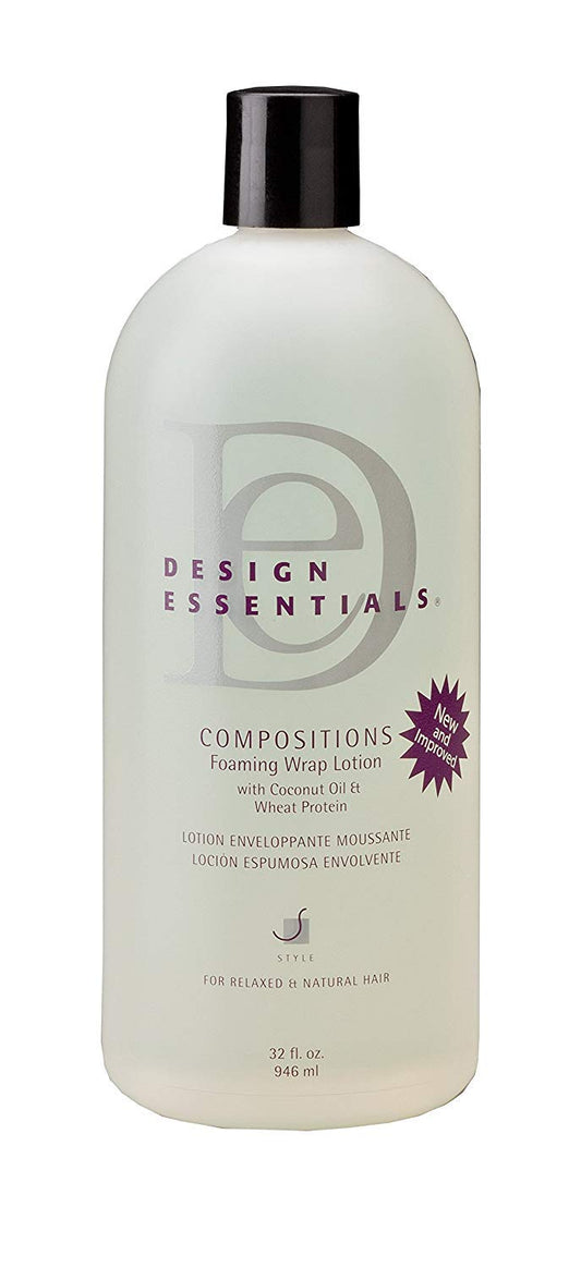 Design Essentials Compositions Foaming Wrap Lotion For Relaxed And Natural Hair, Refill, 32 Fl Oz