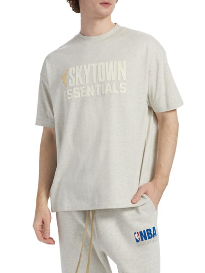 Fear of God Essentials, Sky Cotton Jersey Crewneck T-Shirt, X-Small, Light Heather