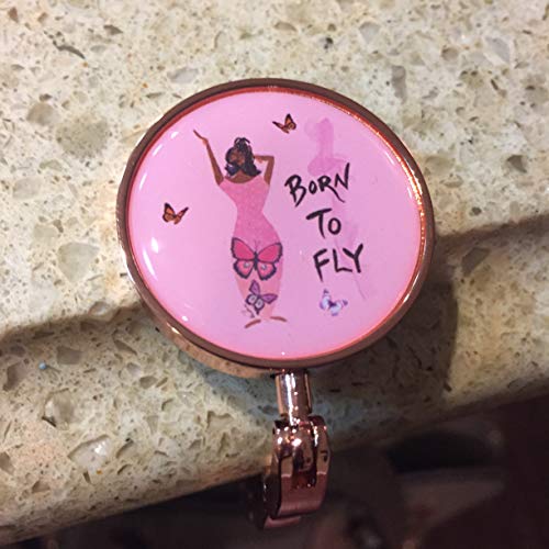 Shades of Color Purse Hanger, Born to Fly, 2.5 x 1.73 inches (PH138)