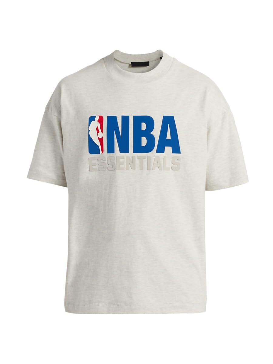 Fear of God Essentials, NBA Cotton Jersey Crewneck T-Shirt, Large, Light Heather