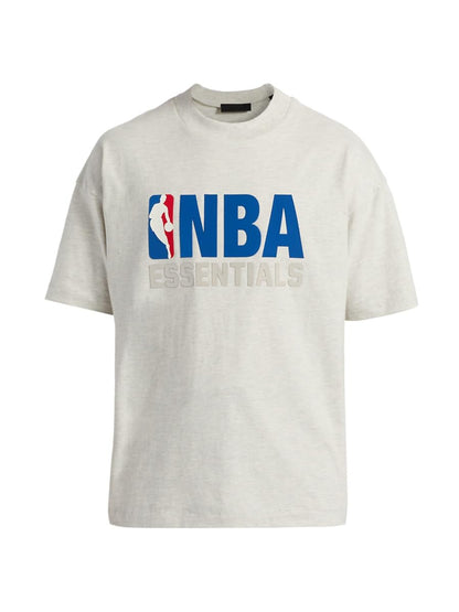 Fear of God Essentials, NBA Cotton Jersey Crewneck T-Shirt, Large, Light Heather
